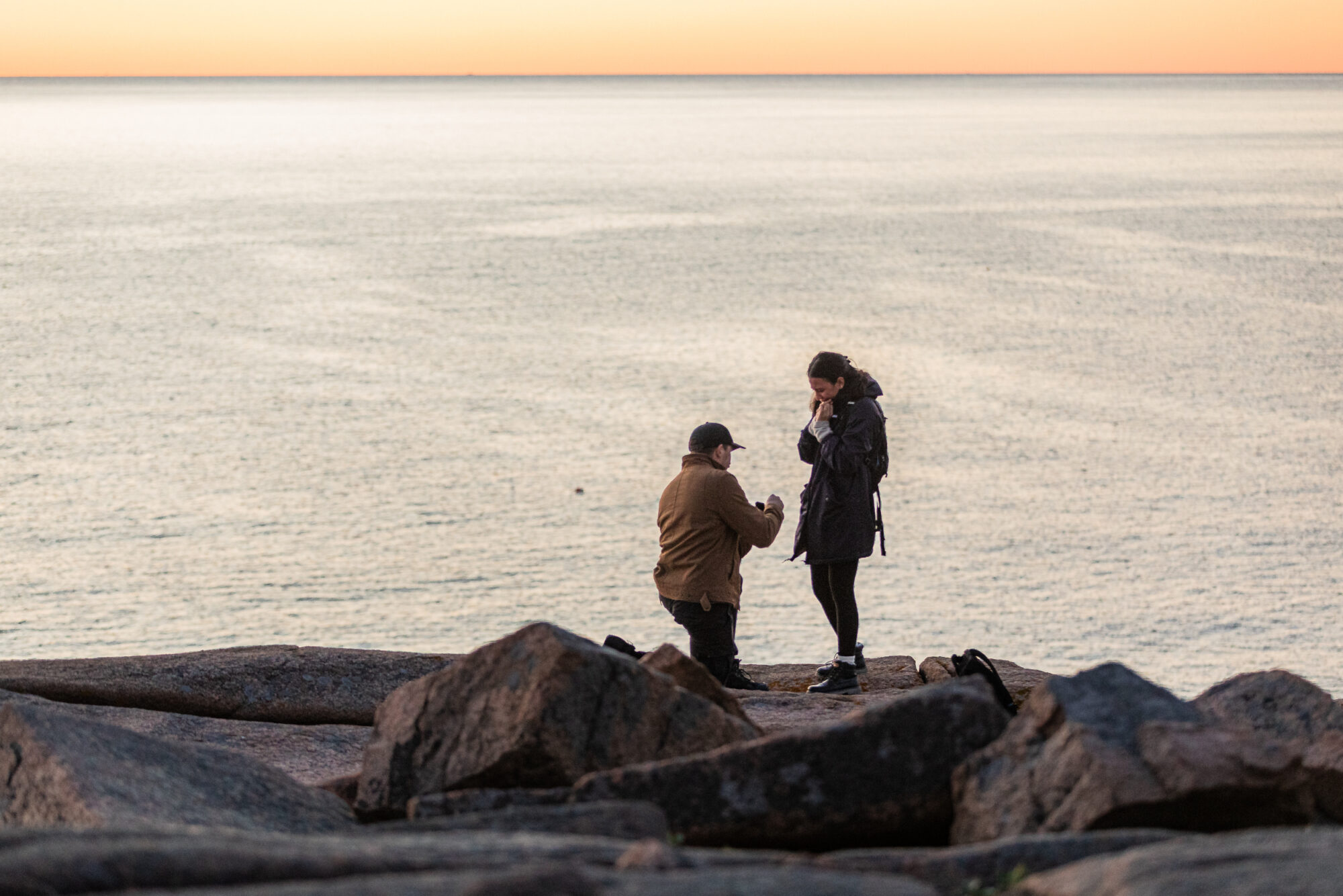 Secret Sunrise Proposal in Acadia National Park | Maine Destination Photographer